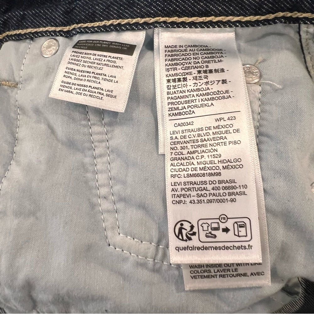 Levi's Low Pro Straight Jeans Womens 27 NWT Dark Wash Indigo 90s Baggy Y2K - Picture 9 of 9